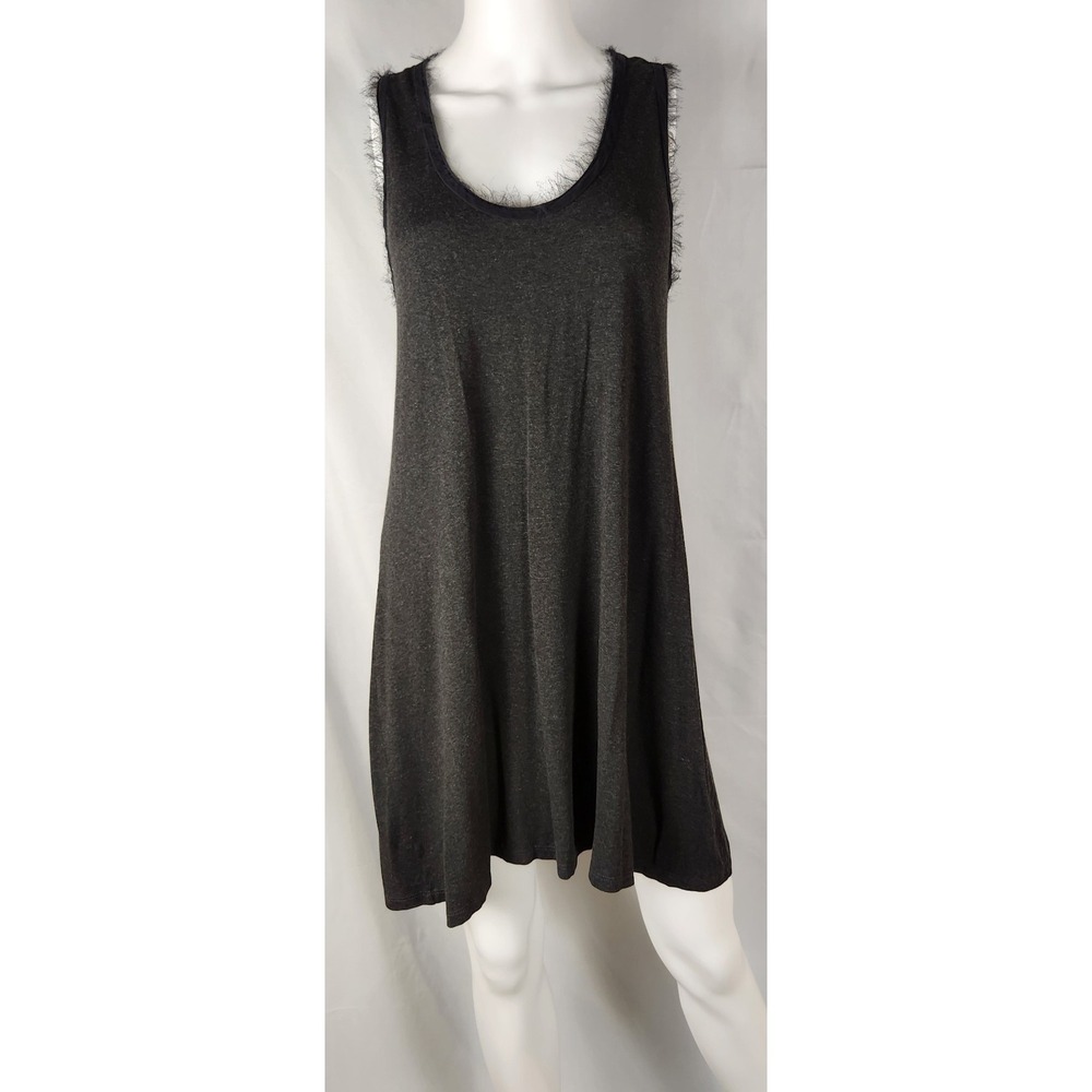 C & C California Jersey Knit Eyelash Trim Minimalist/Y2K/Cozycore Tank Dress M